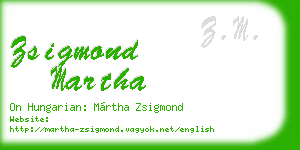 zsigmond martha business card
